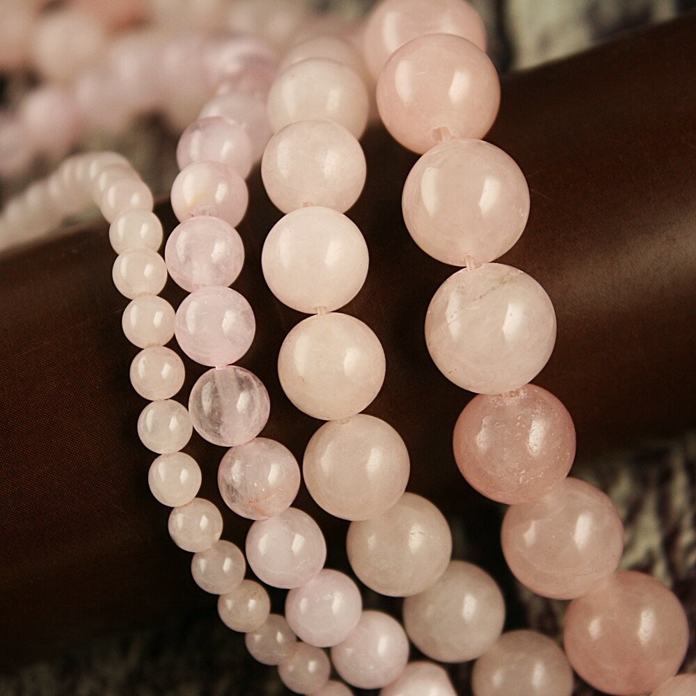 Real rose hot sale quartz beads