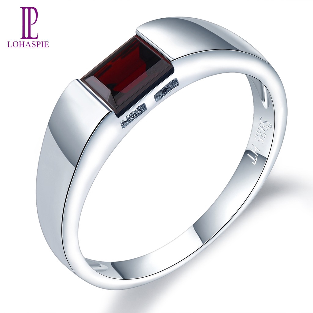 Garnet mens wedding on sale band