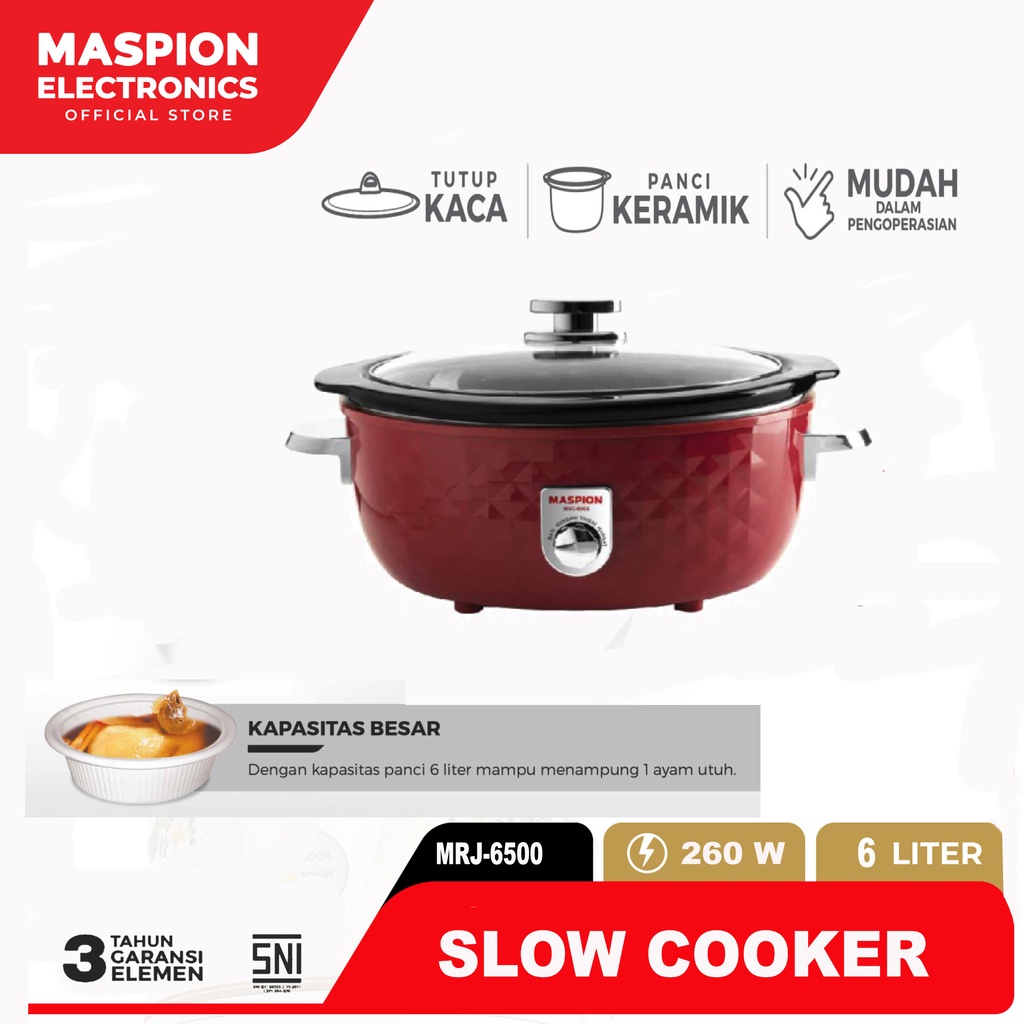 Maspion Slow Cooker Magic Cooker 6 Liter MSC-6500 - Gambar 2