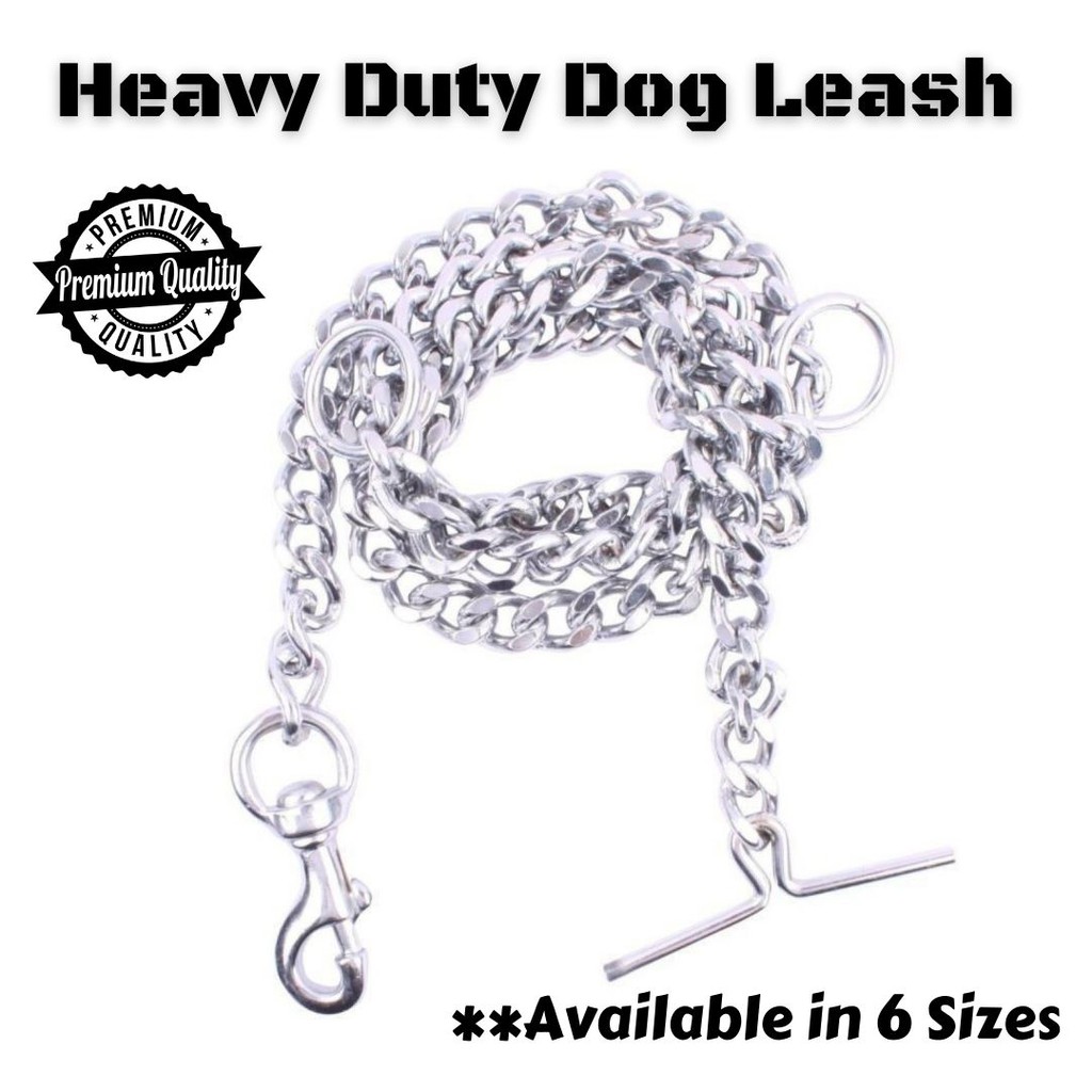 Dog Leash Heavy Duty Dog Chain Lead Chain Anti Chew Metal Leads Material 6 Sizes Shopee Singapore