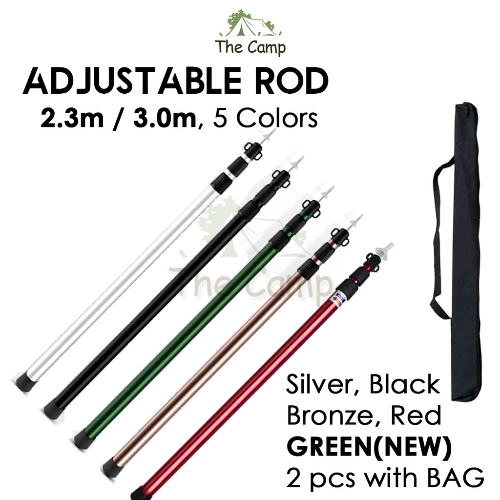 Camping Adjustable Rod for Flysheet Tarp Tent Camp Bag Hiking Family 2. ...