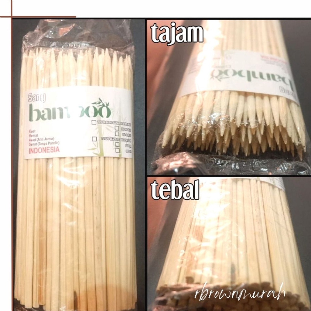 Stock [rbrownmurah] Bamboo JUMBO Grilled Sausage Skewer/PREMIUM Quality