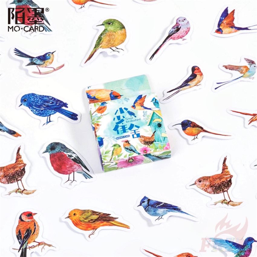 45Pcs/Box Colorful Birds Sealing Stickers DIY Diary Scrapbooking Decals ...
