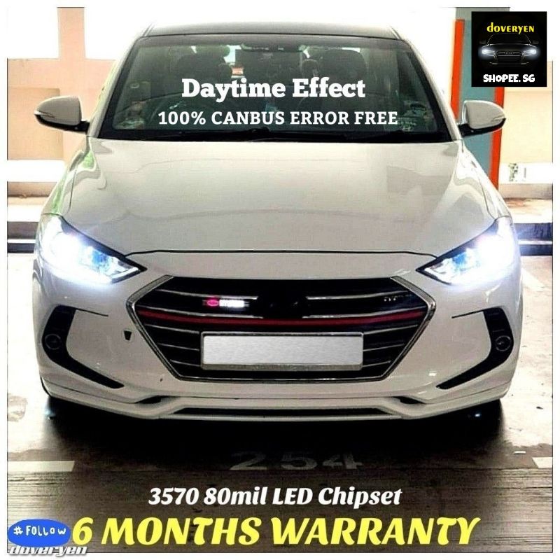 Hyundai Elantra AD - HB3 H7 HB4 6500k White CANBUS LED Headlight ...