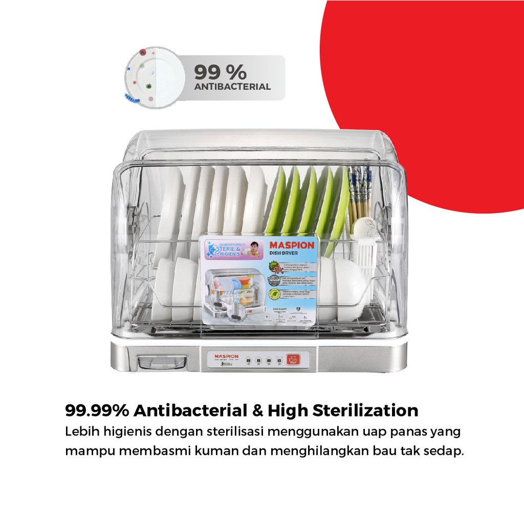 Maspion Dish Dryer Pengering Piring 40 Liter MDD-400 - Gambar 2