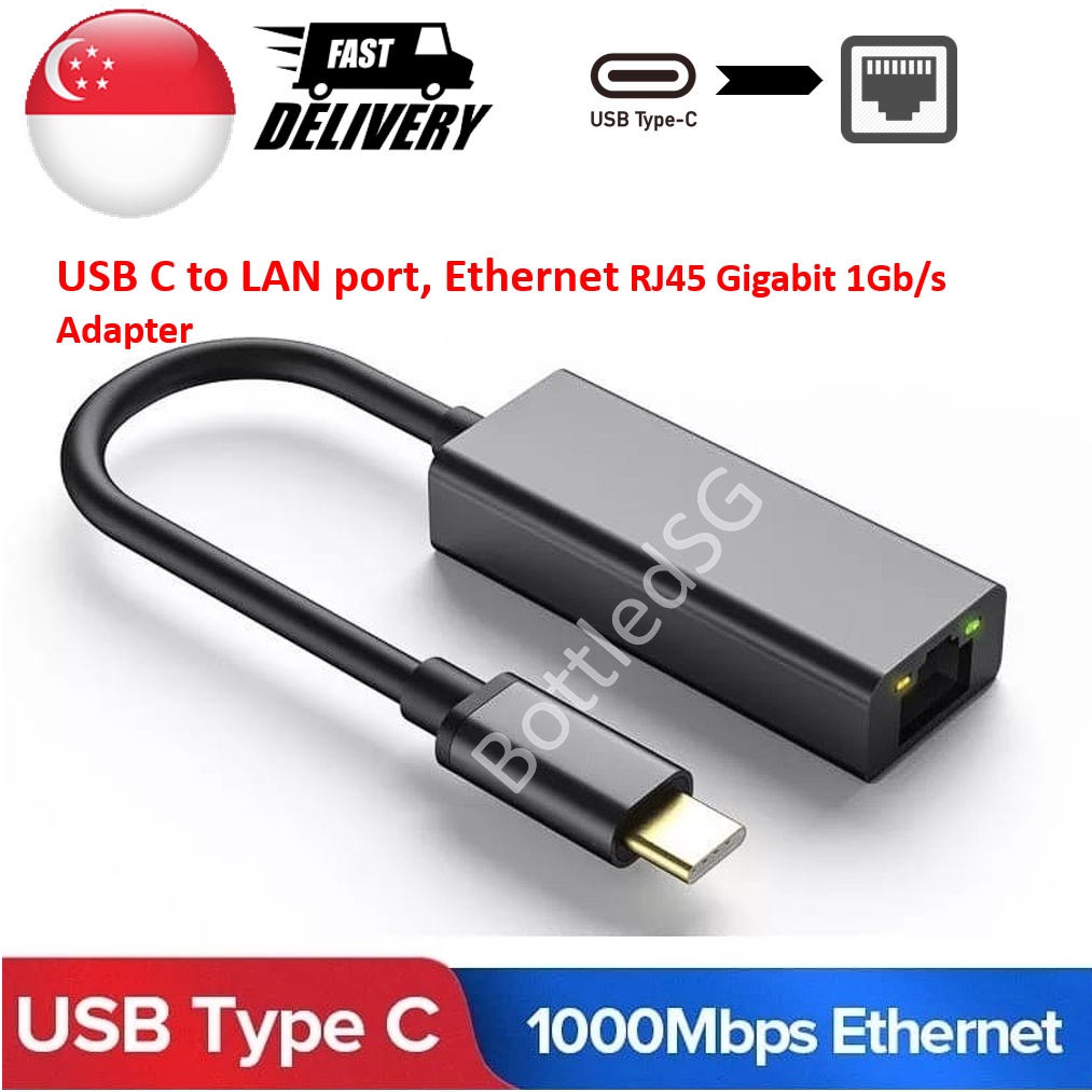 [SG Local Seller] USB C & 3.0 Type C & A to Ethernet LAN RJ45 port 2.5G ...