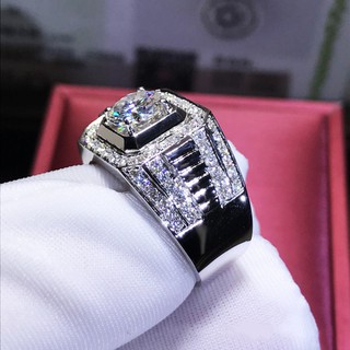 Crushed diamond hot sale mens ring