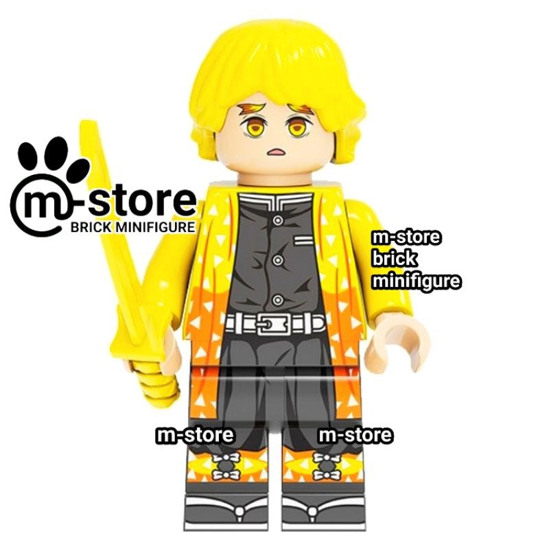 Lego demon slayer kimetsu no yaiba zenitsu agatsuma minifigure | Shopee ...