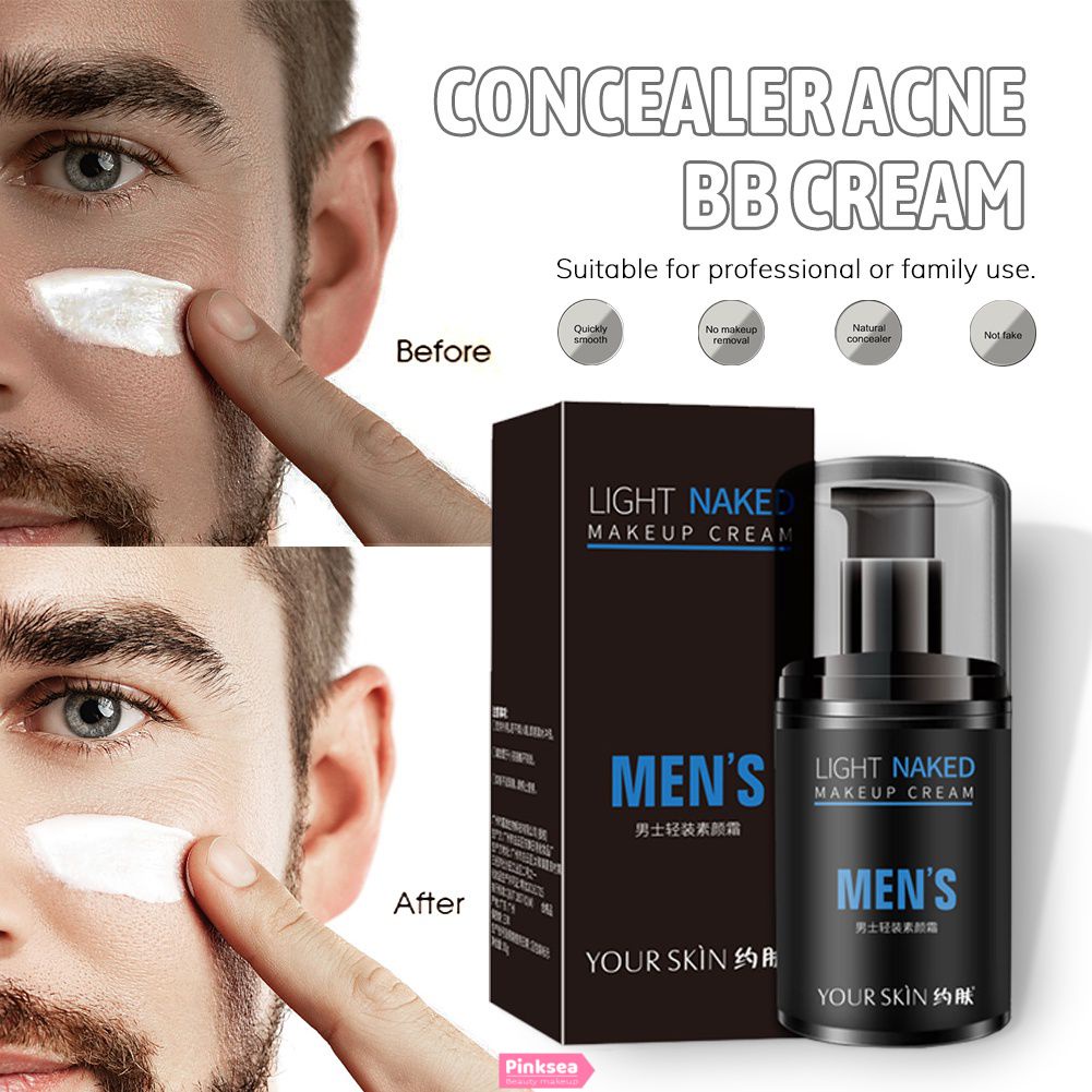 Men Isolating Natural Effective Color Retouch Skin Cream Makeup Concealer Light Bright Naked