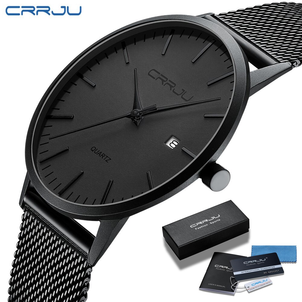 Crrju fashion hot sale mens watches