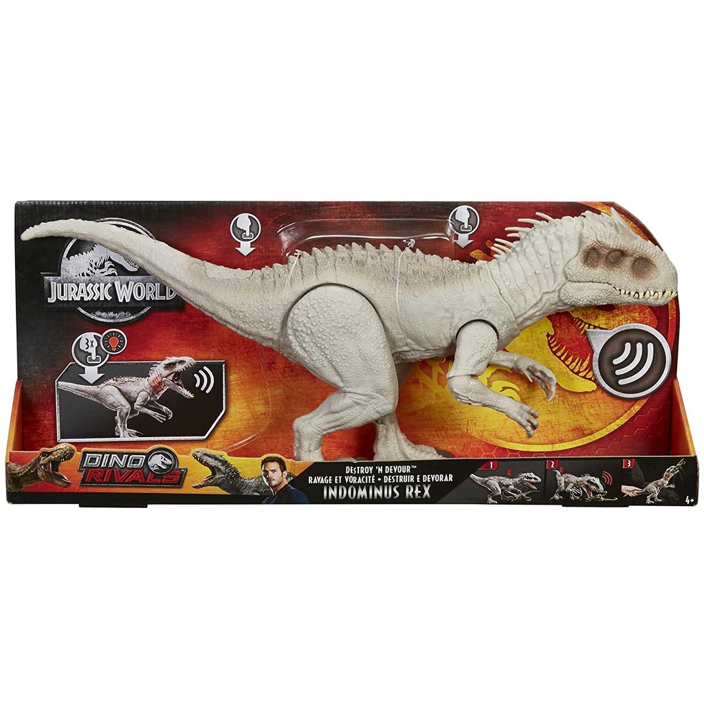 READY STOCK Jurassic World Destroy N Devour Indominus Rex w Chomping Mouth Slashing Arms Lights Sounds Swallows Shopee Singapore