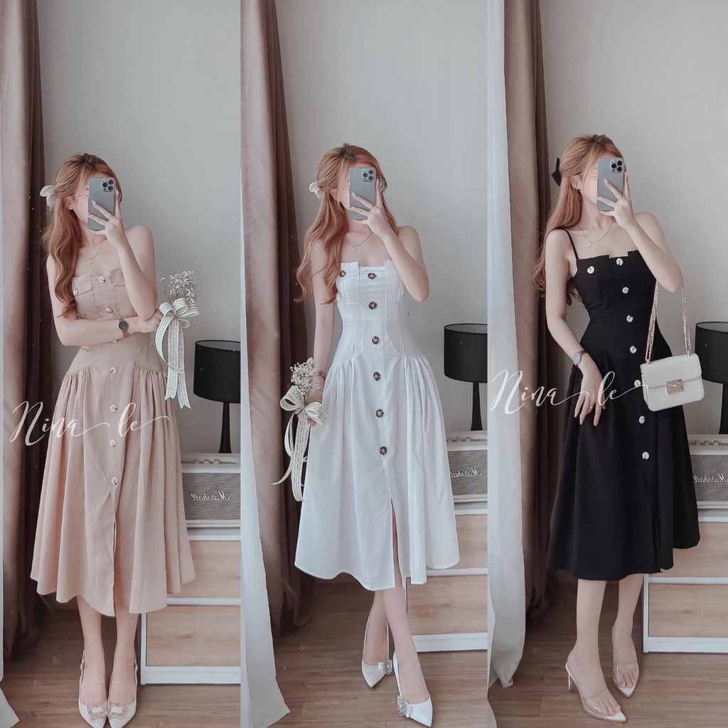 White Wire Flare Seasonal Dress - S main image 1
