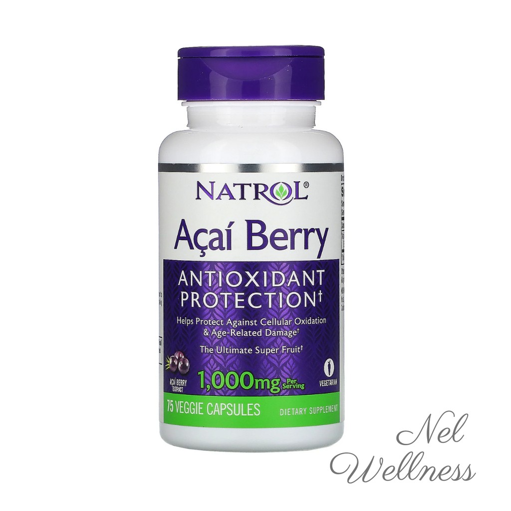 [Antioxidant Protection] EXPIRY 2027 Natrol Acai Berry 1000mg 75 Veggie