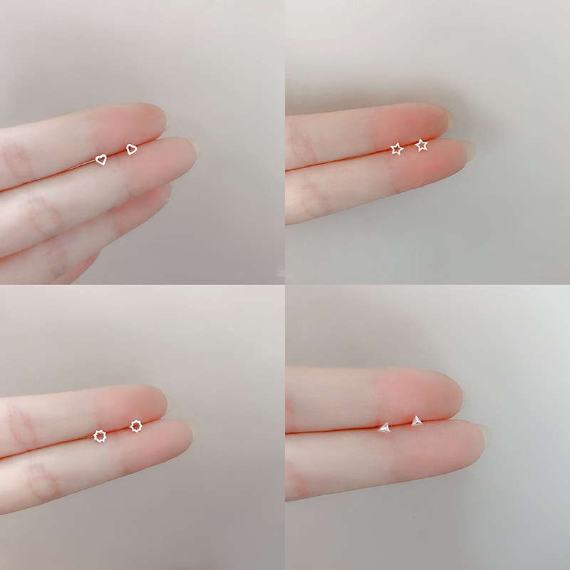 Mini S925 Love Star Earrings Simple Fashion Earrings Women's Jewelry Gifts Wholesale