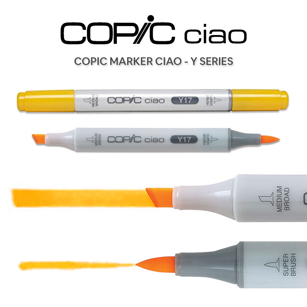 Copic Ciao 49本 Copic Ciao [Code Y Series] Individual Markers | Super Brush