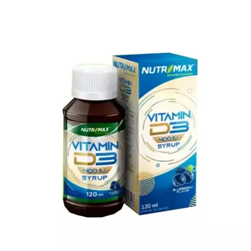 Nutrimax Vitamin D3 400 IU Sirup 120 Ml/Vitamin D/Daya Tahan Tubuh/Suplemen Kesehatan Tulang - Gambar 2