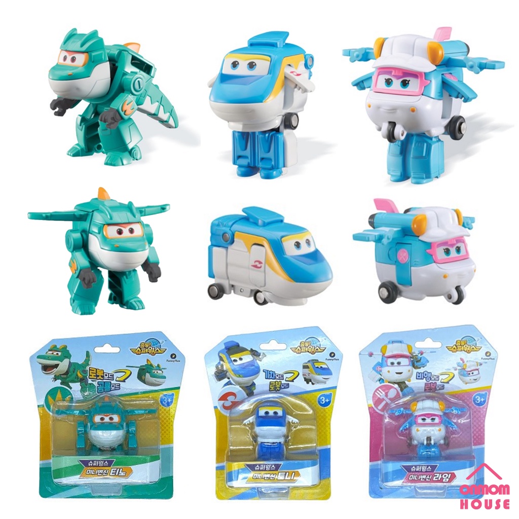 Super Wings Season 6 Mini Transformer TINO TONY LIME Robot Toy | Shopee ...