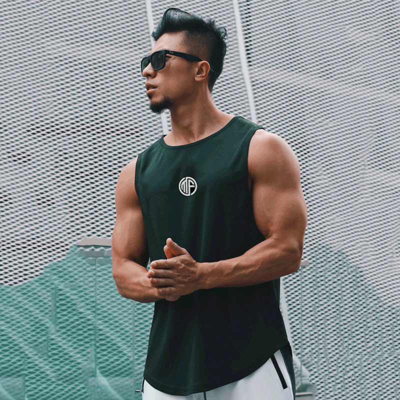 Mens New Brand clothing Bodybuilding and Fitness Stringer Tank Top Mens Printed Mesh Shirt Workout Tanktop
