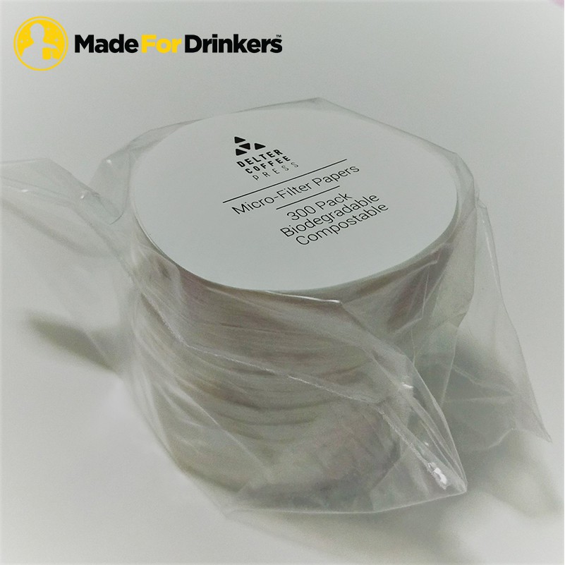 Delter Coffee Press Filter Paper Pack (300 pieces) Biodegradable