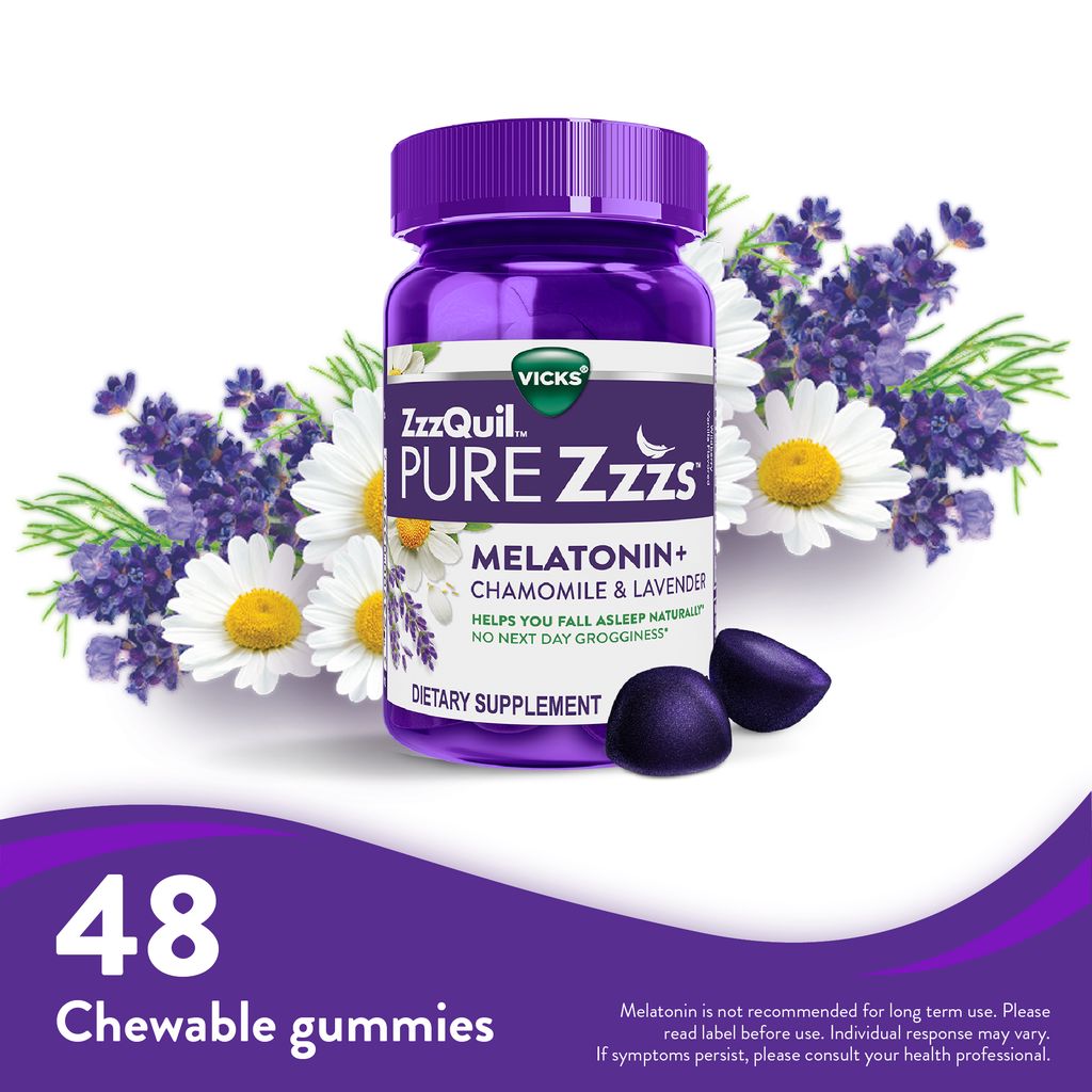 Vicks PURE Zzzs ZzzQuil Pure Zzzs Melatonin Sleep Aid Gummies That ...