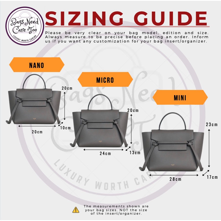 Bag Insert Organizer for Celine Belt Bag Felt Bag In Bag Customized Organiser Many Designs Colours Shopee Singapore