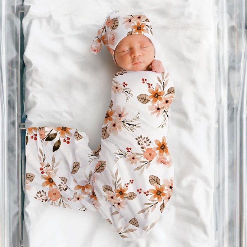 Floral swaddle blanket and headband online