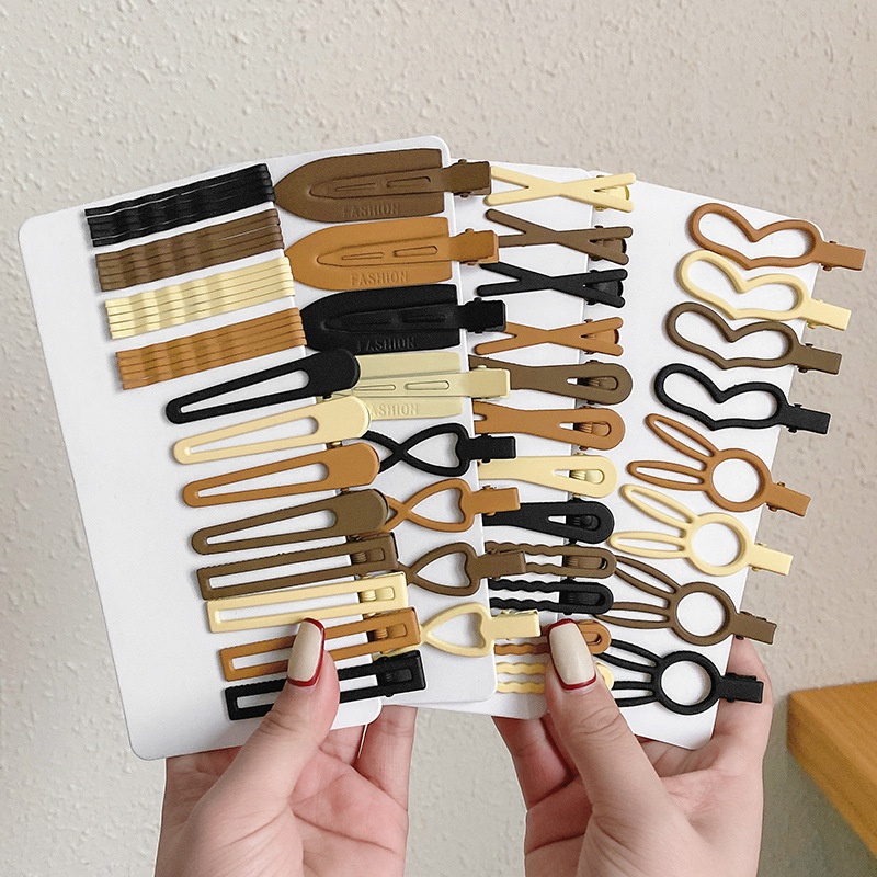 4pcs/set Simple Broken Hair One Word Clips Varies Shapes Bangs Side ...
