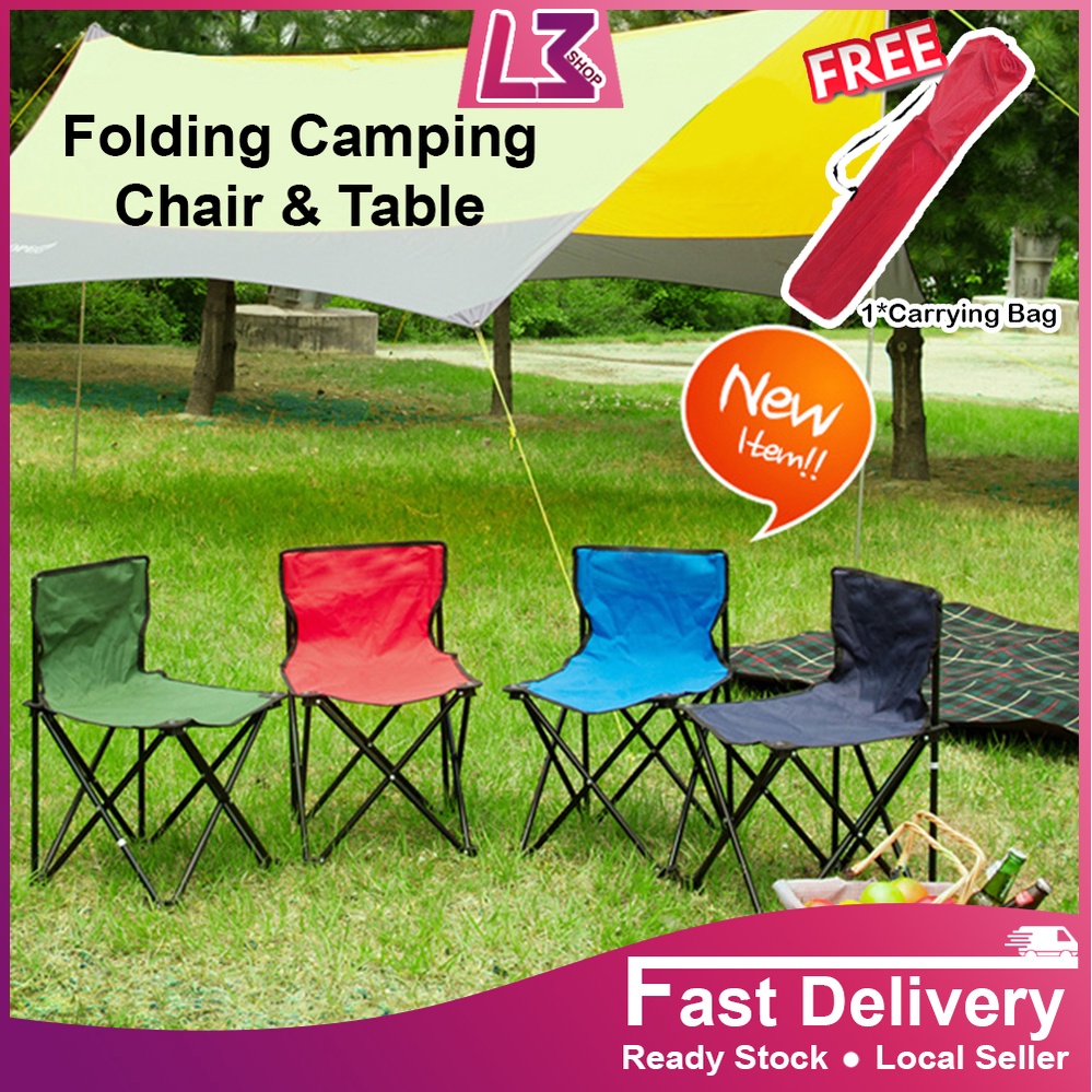 Outdoor Foldable Chair Folding Portable Backrest Fishing Home Leisure ...