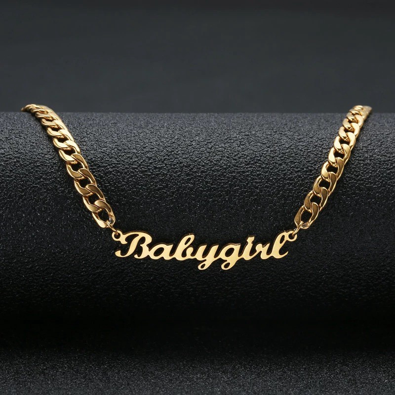 Gold deals babygirl necklace