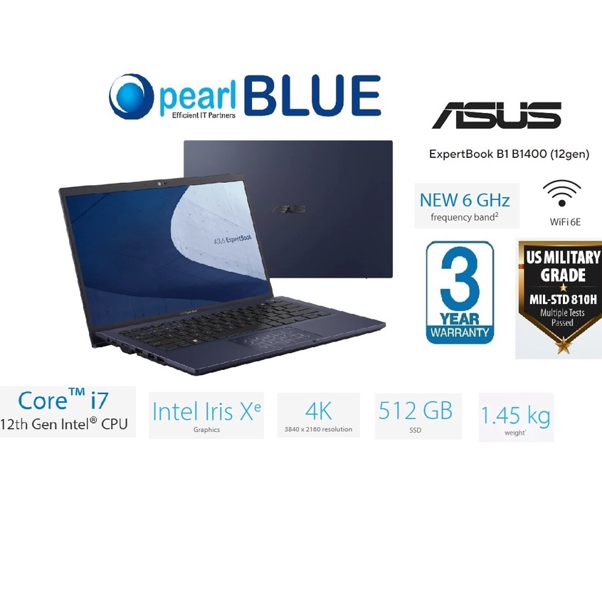 [Support Local] Asus ExpertBook B1 B1400CBA-EB0219X i7-1255U 12th Gen