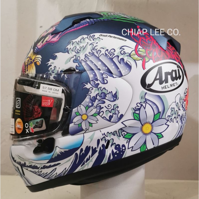 Arai XD ORIENTAL flat blue (NEW) PSB Approved | Shopee Singapore