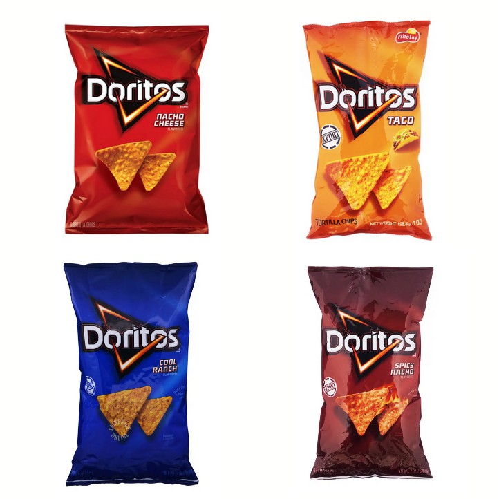 Doritos Tortilla Chips 198.4g (Nacho Cheese/Spicy Nacho/Taco/Cool Ranch ...