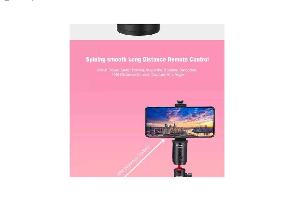 Ulanzi U-Spin 360° Panoramic Electric Ballhead for Mobile Phone Camera ...