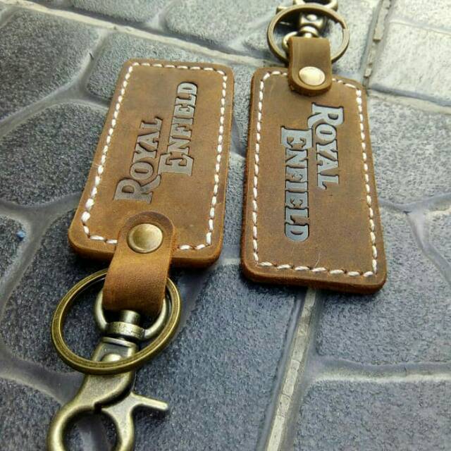 Real sales leather keychain