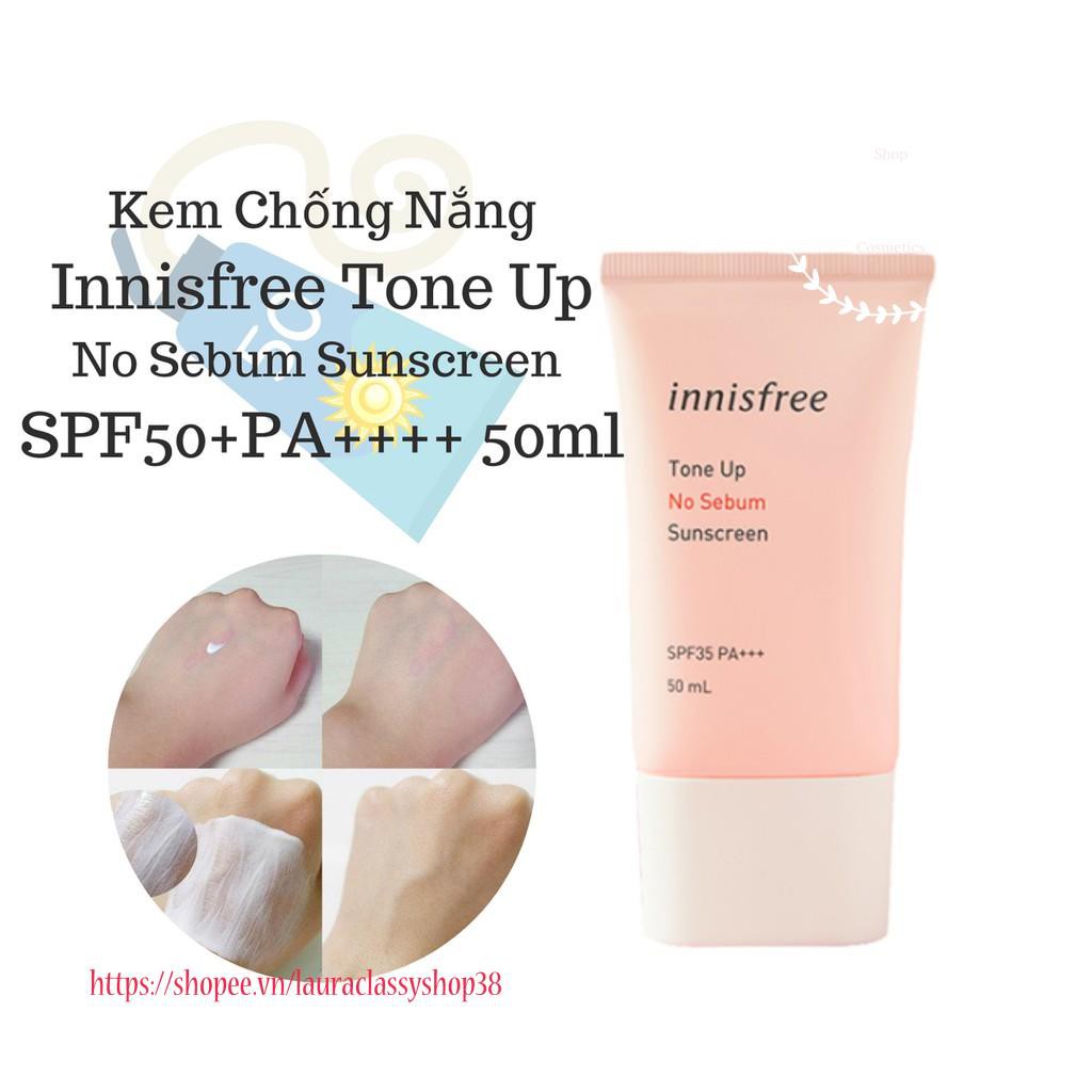 Innisfree Tone Up No Sebum Sunscreen SPF50 + PA + + + + 50ml (Pink ...