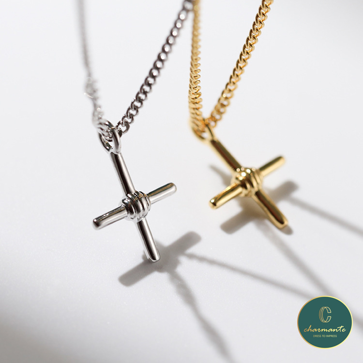 Gold christian sale cross necklace