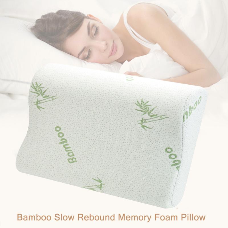 Bamboo Memory Foam Pillow / Ergonomic Design Relief For Neck Pain