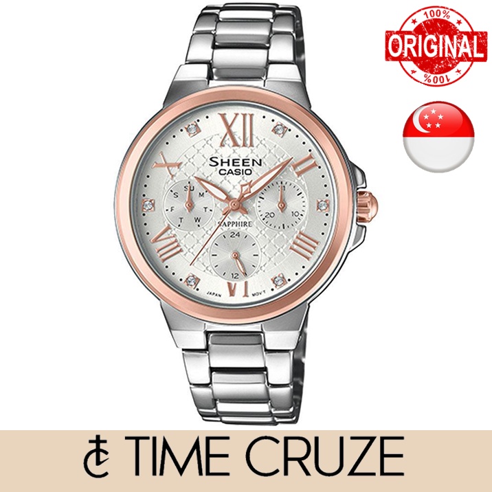 Casio sheen mother on sale of pearl watch