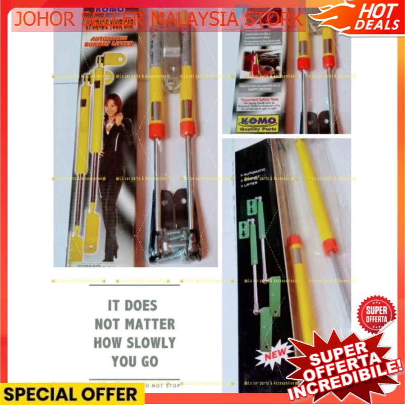 Front Bonnet Absorber KOMO Boot Damper Kit auto Bonnet gas Lift spring ...