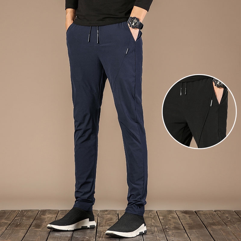 Fashion Long Pants Men Korean Casual Pants Summer Slim Fit Trousers ...