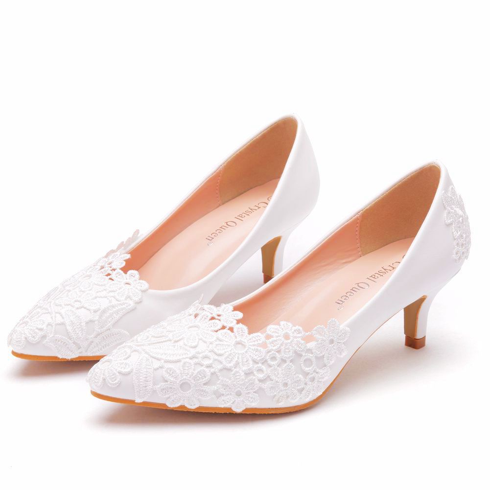 Wedding shoes 2025 white lace