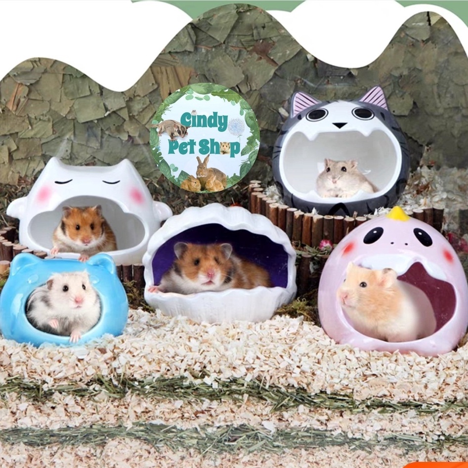 Compilation of cute ceramic sleeping houses for Hamsters, Flying ... - Pet Hamster Houses With Sleeping Frames And Doors