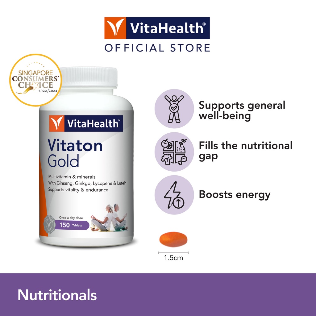 Vitaton Gold 150s/150sX2[EXP082025/062025] 26 Nutrients, Ginseng