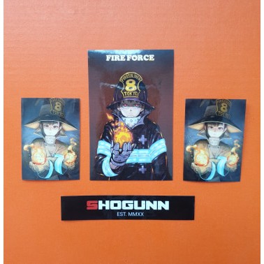 Fire Force enen no shouboutai anime Laminated Vinyl Stickers | Shopee ...