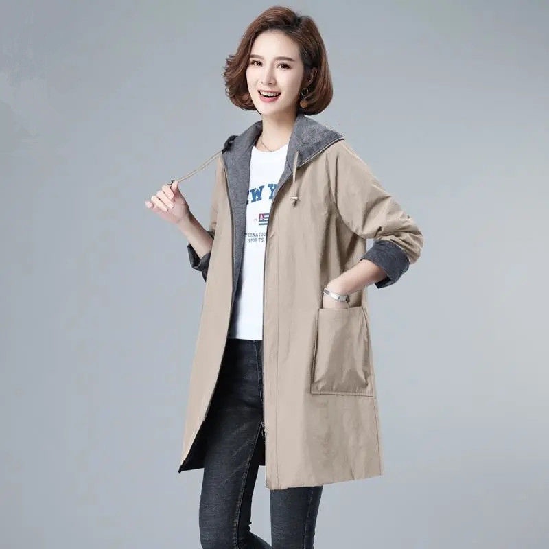 Women's Medium-Length Down Jacket Autumn New Style Hooded Slimming Big Pocket Fashionable Warm Slim Fit Tops main image 0