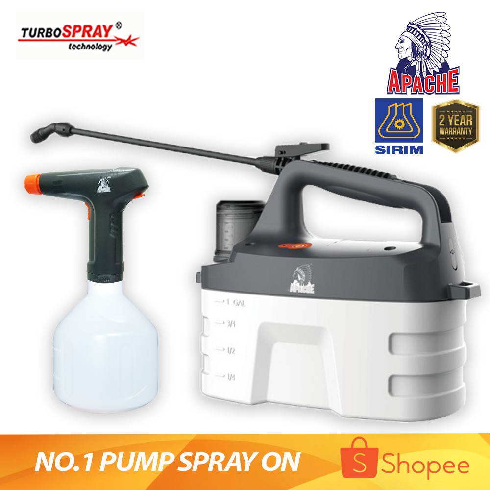 APACHE TurboSpray HS-04E (4.0L) HS-01E (1.0L) Portable Rechargeable ...