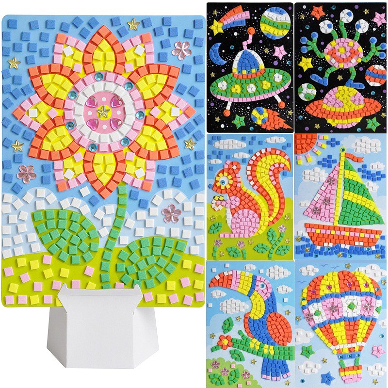 Puzzle Toys Kids Game Early Educational Creative Arts Craft DIY Kits 3D ...