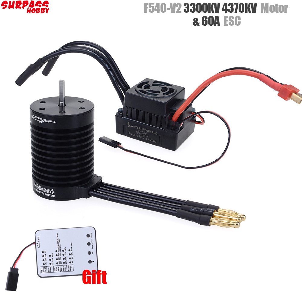 Motore Brushless RC F540 4370Kv Impermeabile Con Set Combinato ESC 60A Per Auto~p180300465 - Foto 2