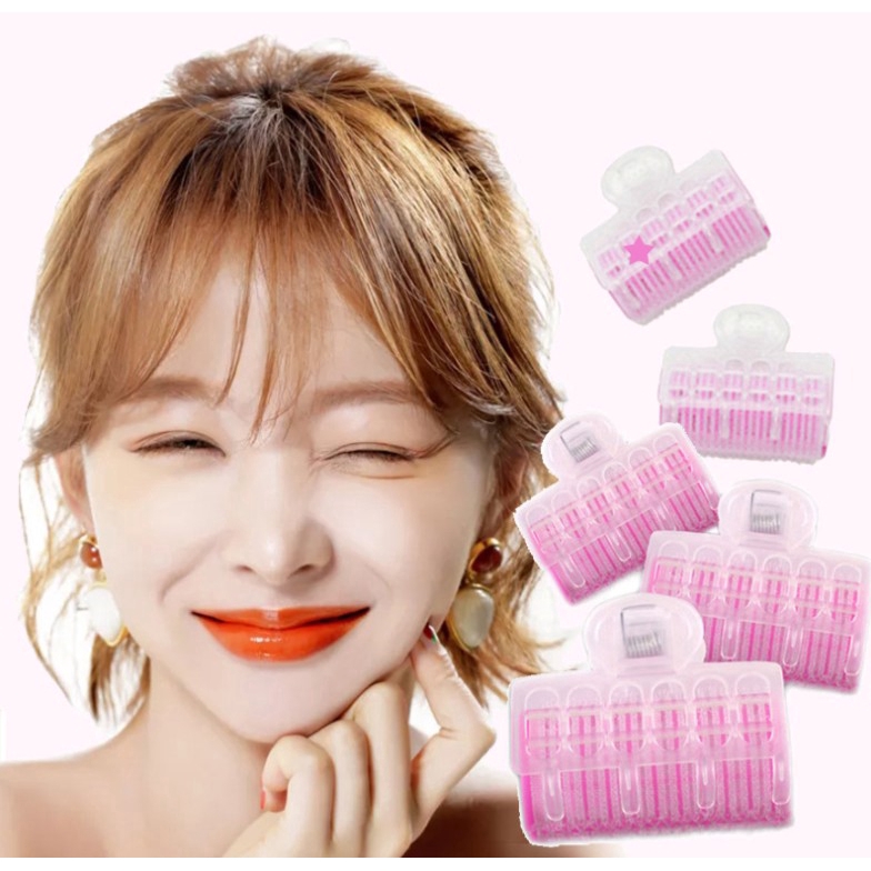 3pcs Home Salon Curler Selfadhesive magic curling clip DIY hair rollers Bangs Shopee Singapore