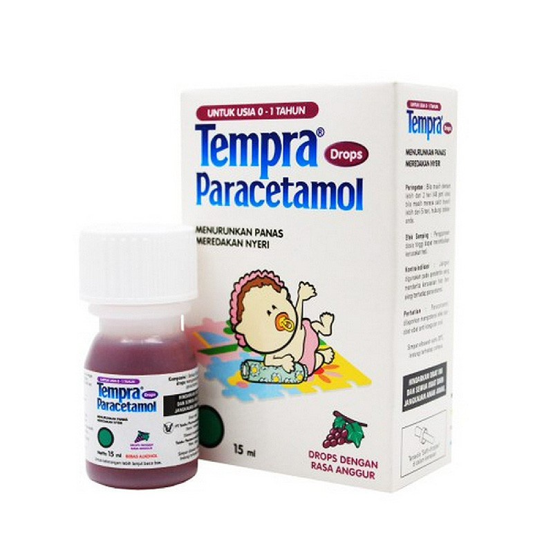 Tempra Drops 15ml / Demam / Demam Bayi/Penurun Demam Bayi/Penurun Panas bayi/Paracetamol Drop - Gambar 3